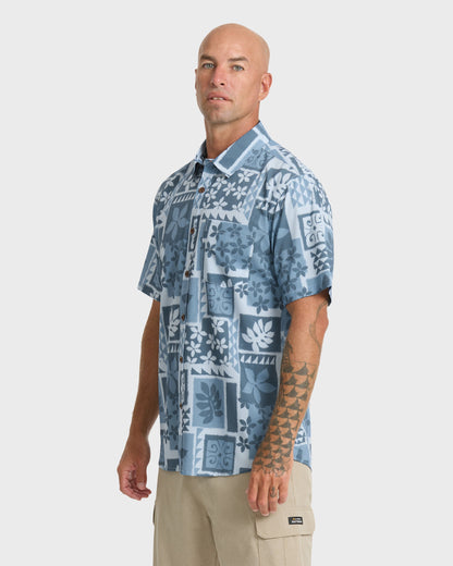 Waterman Sandy Cove Short Sleeve Woven Shirt - Skyway