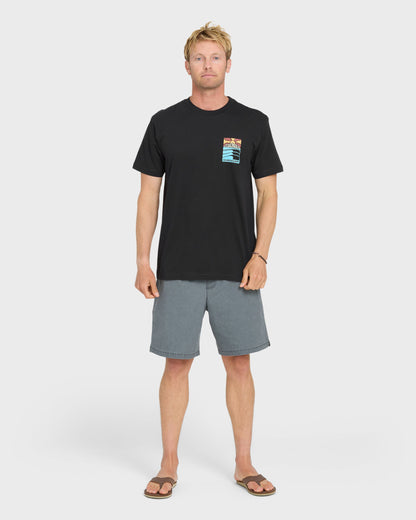 Going Right Classic Short Sleeve Cotton T-Shirt - Black