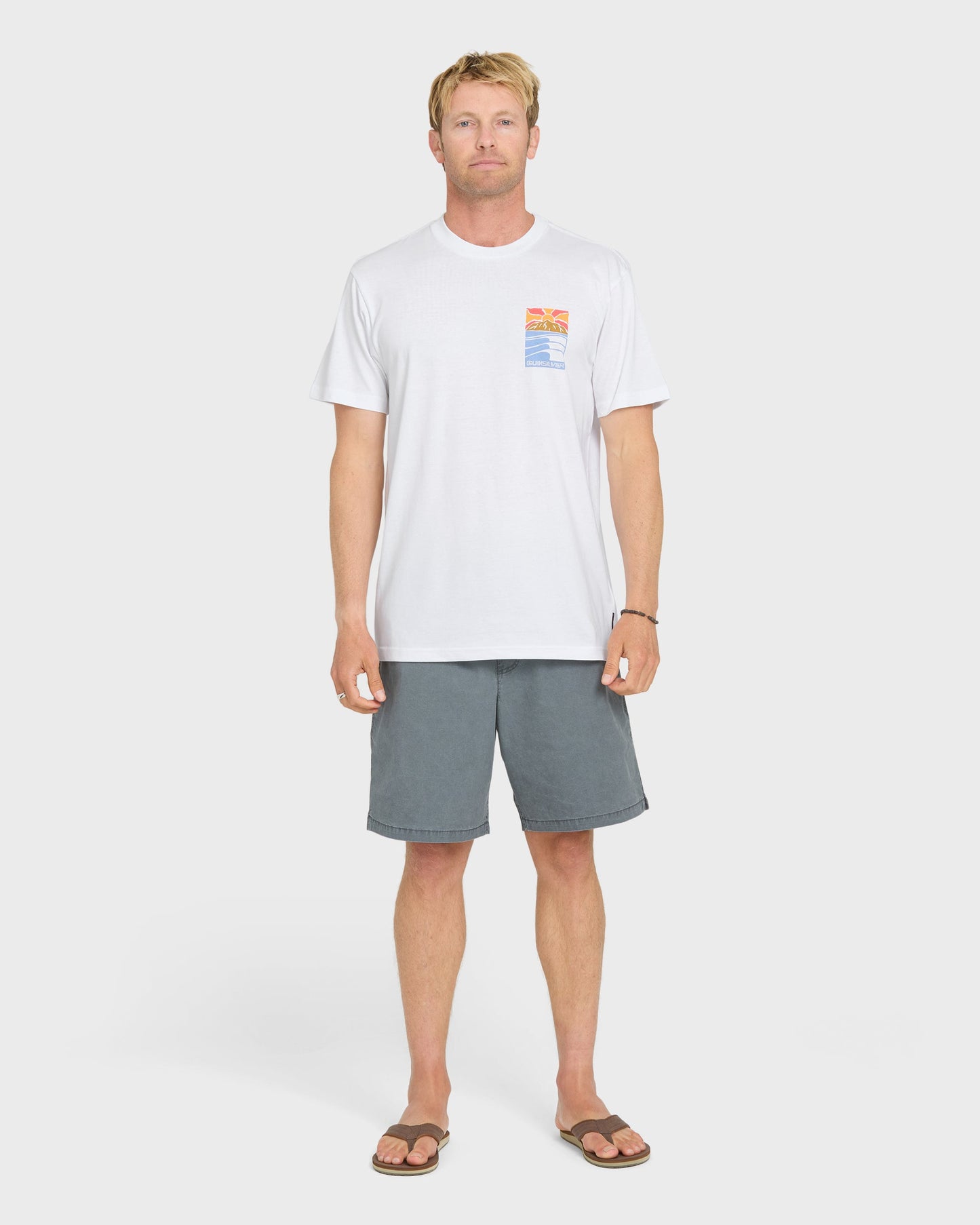 Going Right Classic Short Sleeve Cotton T-Shirt - White