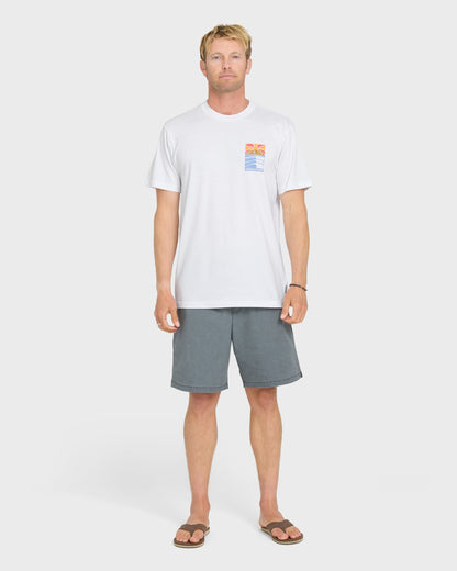 Going Right Classic Short Sleeve Cotton T-Shirt - White