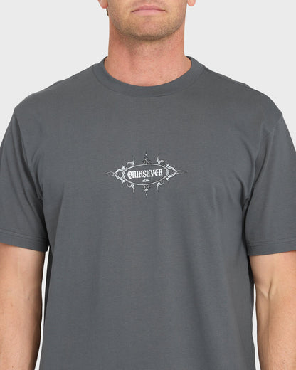 Crest Classic Short Sleeve Knit T-Shirt - Iron Gate