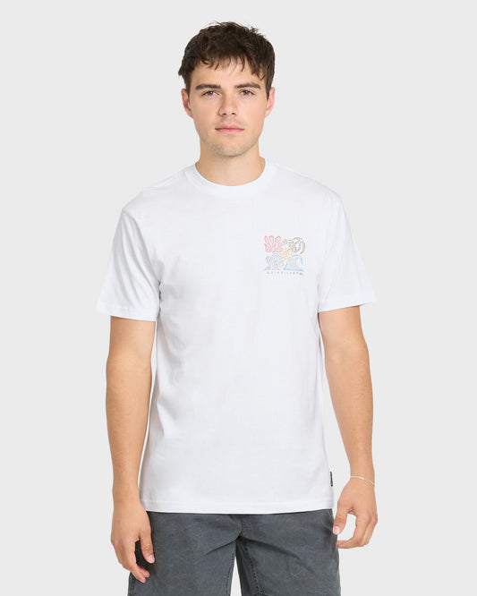 Collage Classic Short Sleeve Knit T-Shirt - White