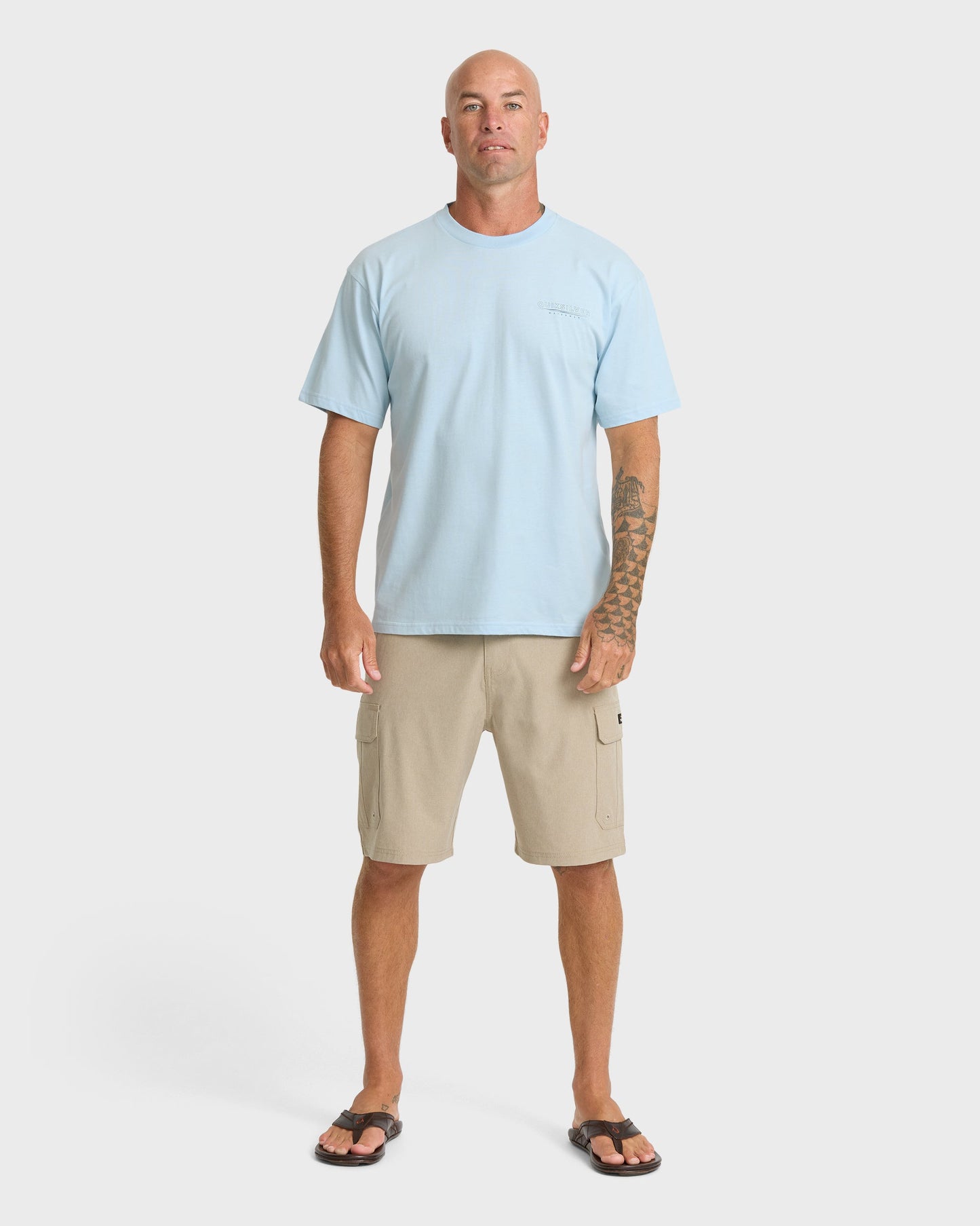 Waterman Anchors Down Classic Short Sleeve Cotton T-Shirt - Skyway