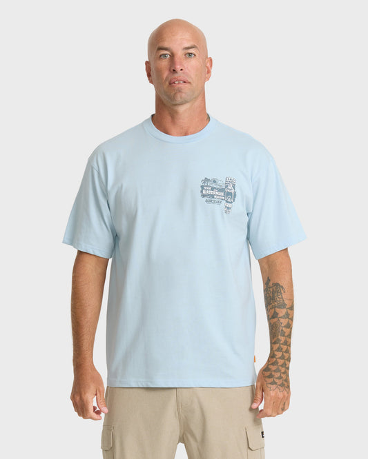 Waterman Room Classic Short Sleeve Cotton T-Shirt - Skyway