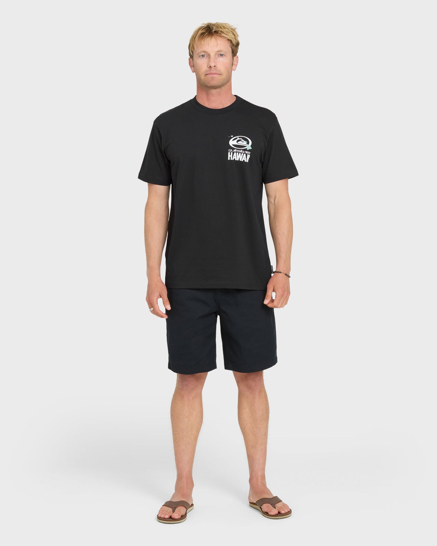 Hawaii Patch Classic Short Sleeve Knit T-Shirt - Black