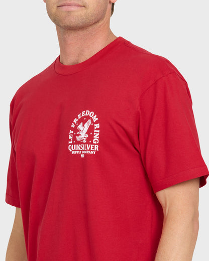 Freedom Ring Short Sleeve Cotton T-Shirt - Salsa