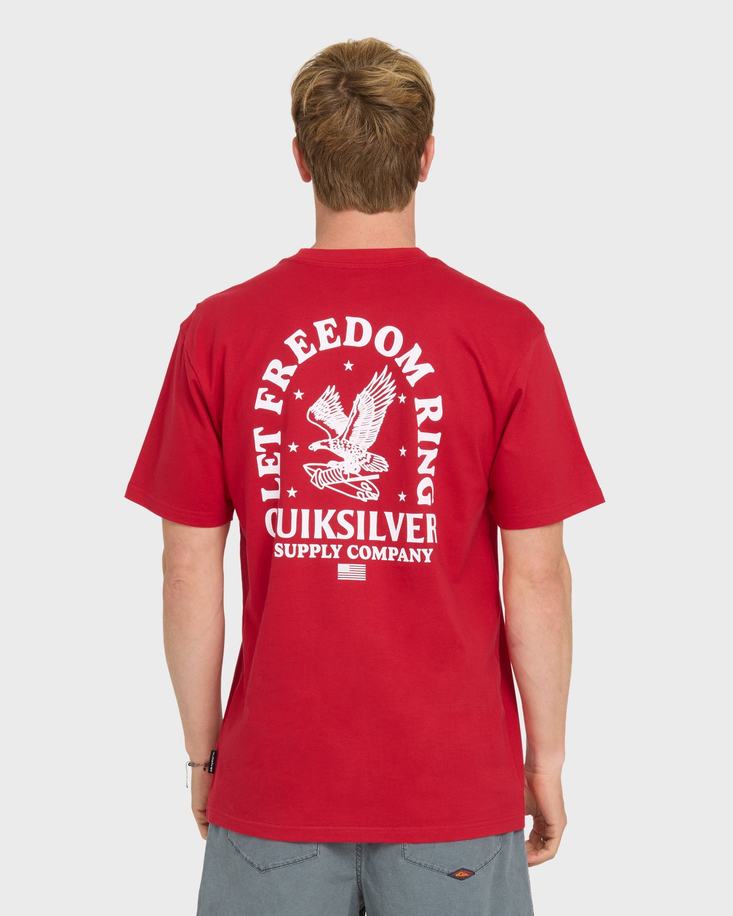 Freedom Ring Short Sleeve Cotton T-Shirt - Salsa