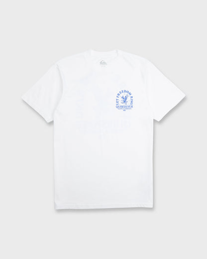 Freedom Ring Short Sleeve Cotton T-Shirt - White