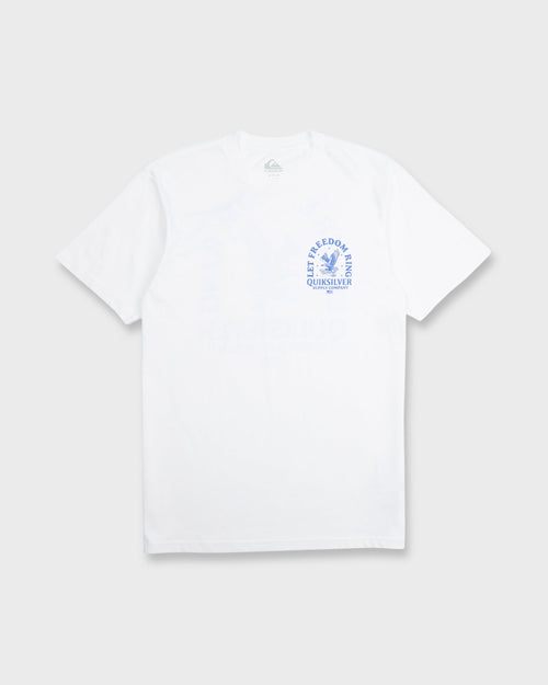 Freedom Ring Short Sleeve Cotton T-Shirt - White