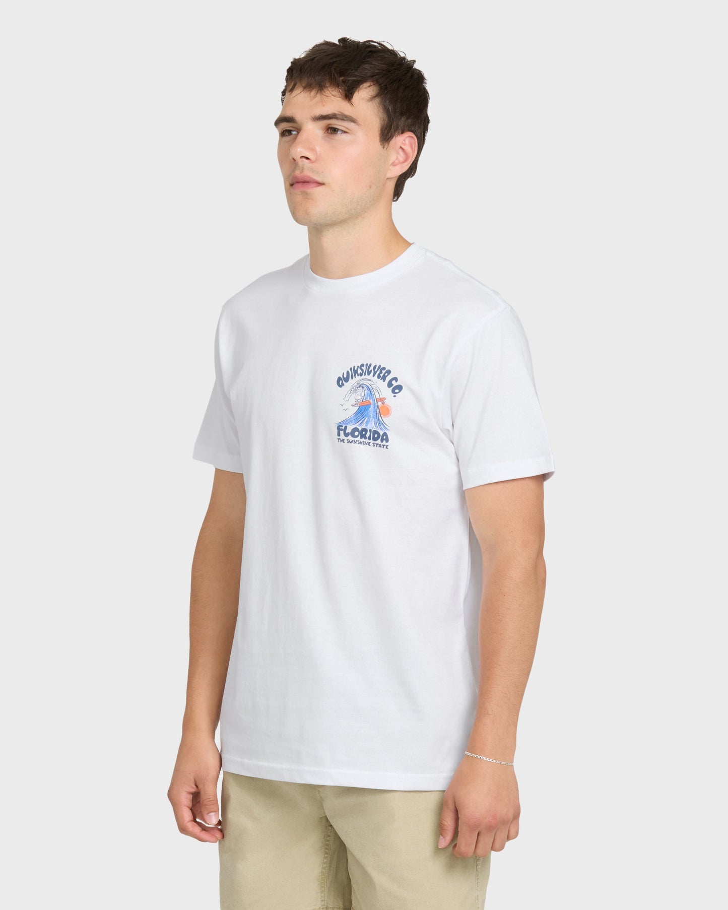 Florida Johnny Short Sleeve Cotton T-Shirt - White