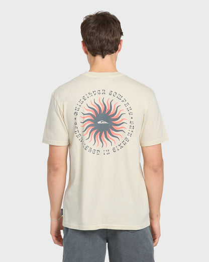 Sunny Day Pigment Dye Short Sleeve Cotton T-Shirt - Silver Birch