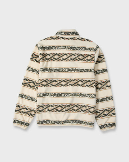 Alpine Button Mock Neck Sweatshirt - Bone White