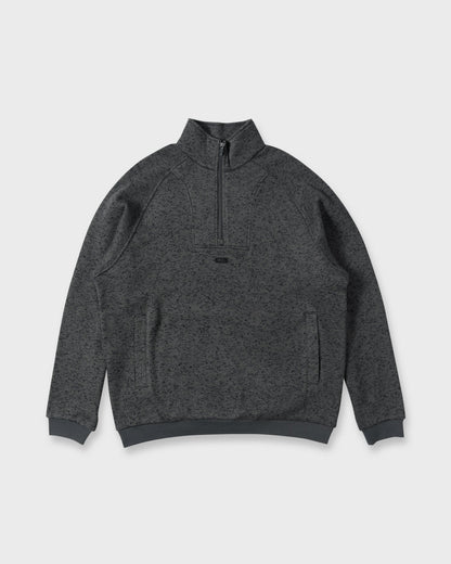 Keller Half Zip Mock Neck Sweatshirt - Black Heather