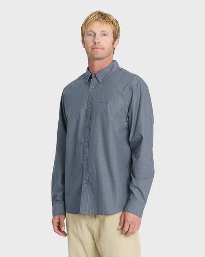 Shore Break Long Sleeve Woven Shirt - Dark Denim