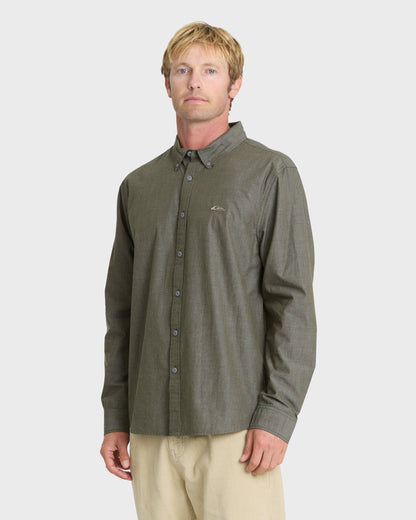 Shore Break Long Sleeve Woven Shirt - Grape Leaf