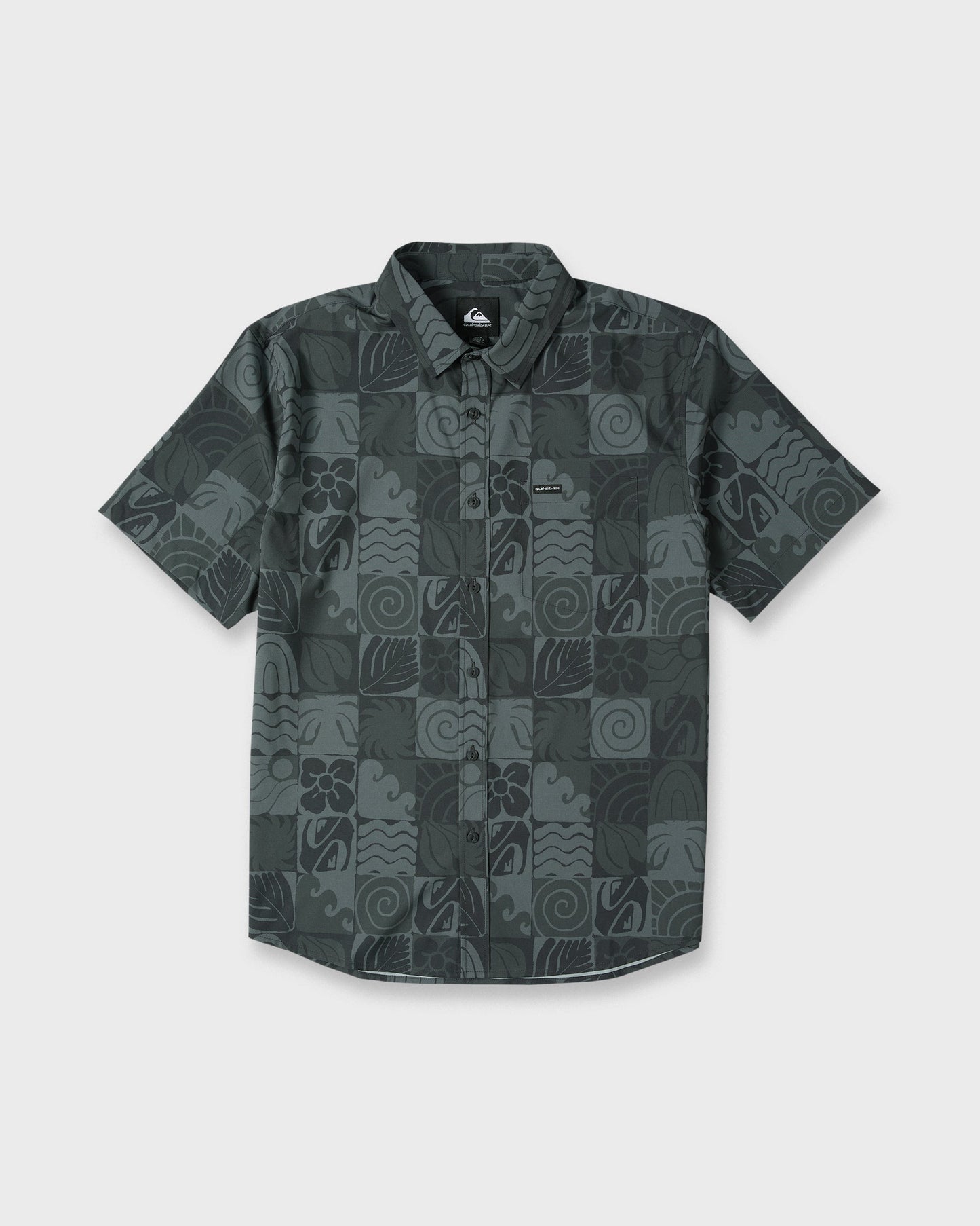 Earth Geo Classic Stretch Short Sleeve Woven Shirt - Phantom