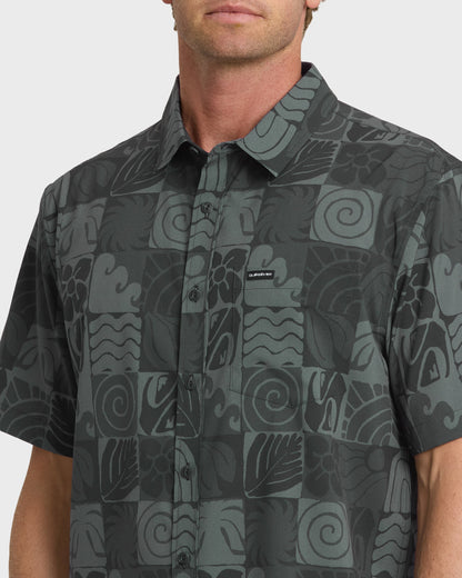 Earth Geo Classic Stretch Short Sleeve Woven Shirt - Phantom