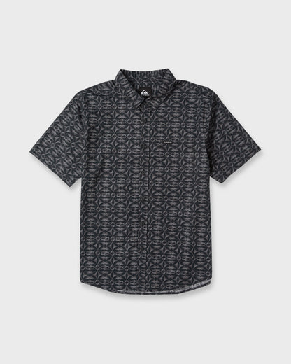 Nature Tile Classic Short Sleeve Woven Shirt - Anthracite