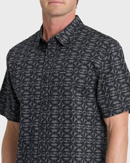 Nature Tile Classic Short Sleeve Woven Shirt - Anthracite