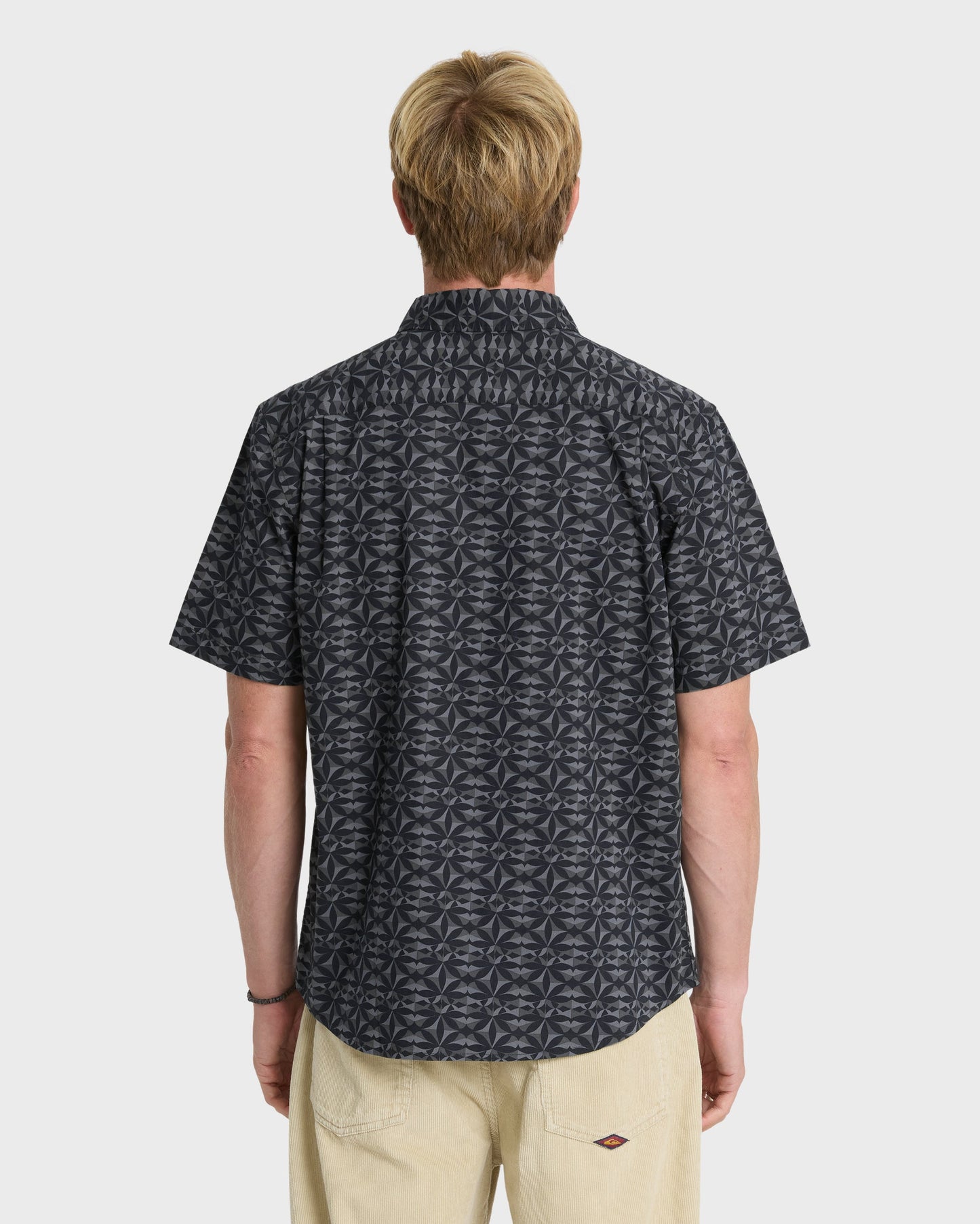 Nature Tile Classic Short Sleeve Woven Shirt - Anthracite