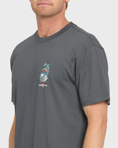 Staycation Short Sleeve Cotton T-Shirt - Iron Gate