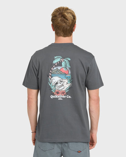 Staycation Short Sleeve Cotton T-Shirt - Iron Gate