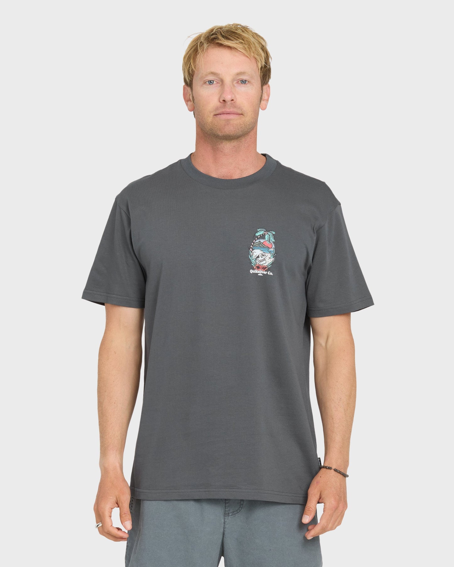 Staycation Short Sleeve Cotton T-Shirt - Iron Gate