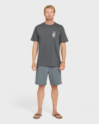 Staycation Short Sleeve Cotton T-Shirt - Iron Gate