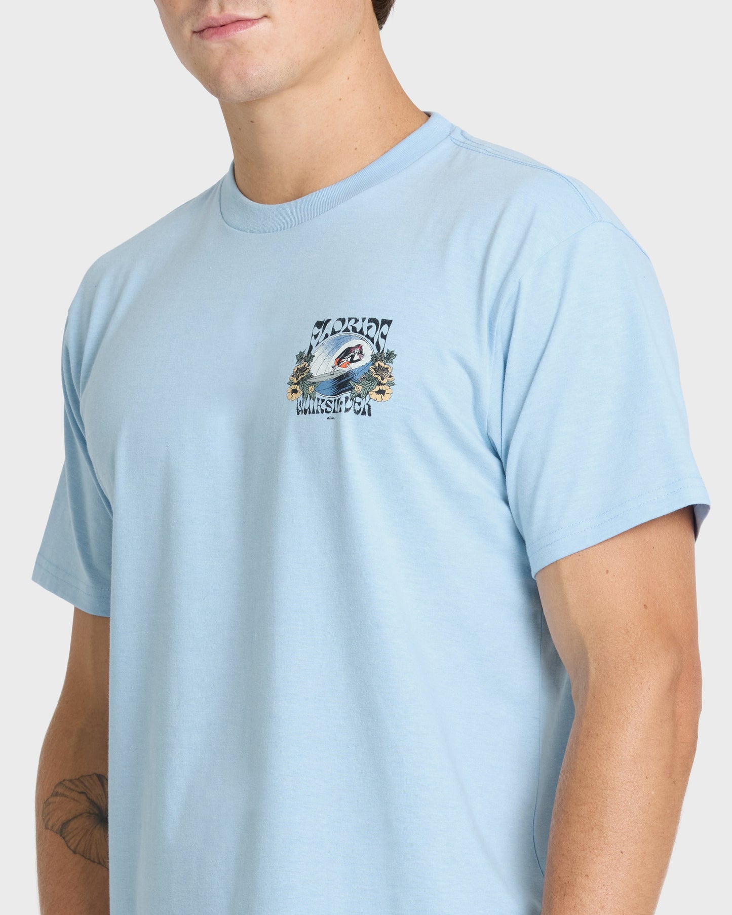 Grateful Florida Classic Short Sleeve Knit T-Shirt - Skyway Heather