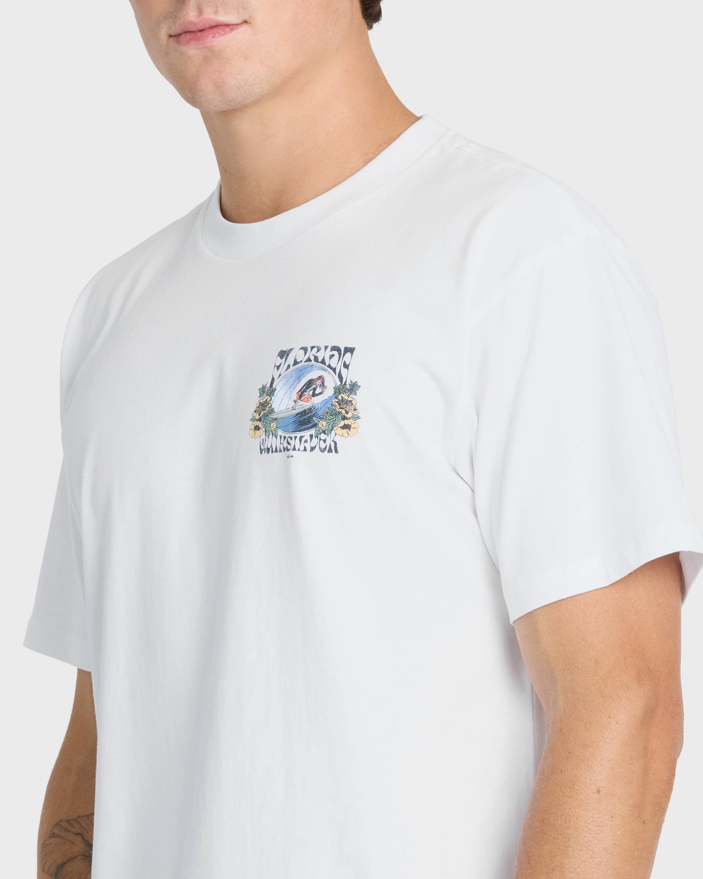 Grateful Florida Classic Short Sleeve Knit T-Shirt - White