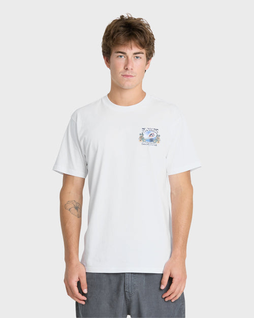 Grateful Florida Classic Short Sleeve Knit T-Shirt - White