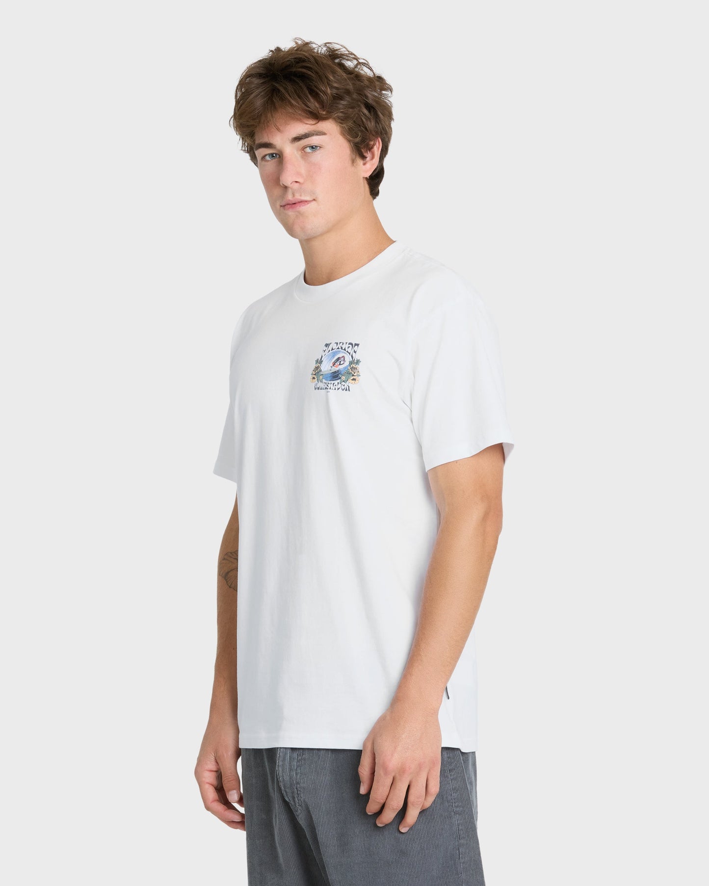 Grateful Florida Classic Short Sleeve Knit T-Shirt - White