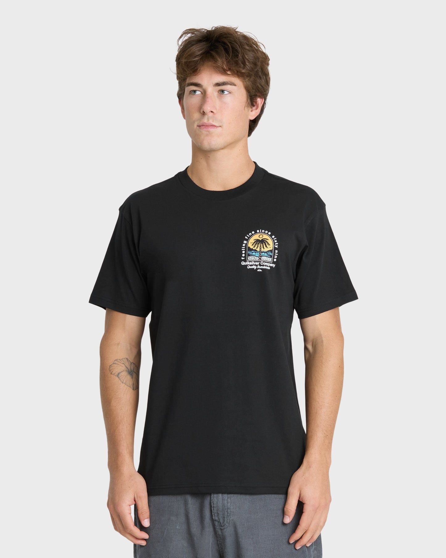 Easy Feeling Short Sleeve Knit T-Shirt - Black