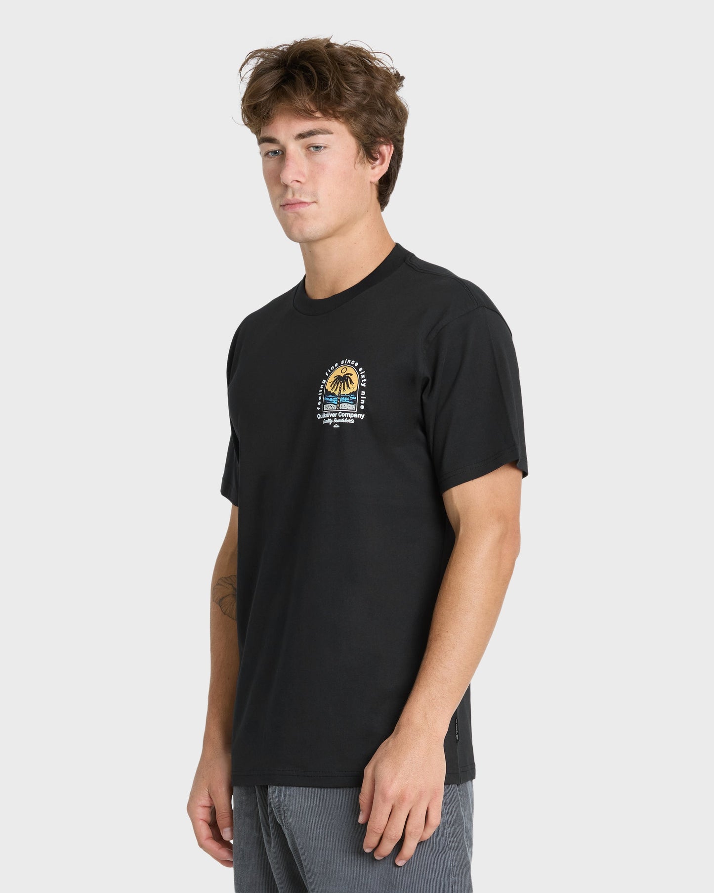 Easy Feeling Short Sleeve Knit T-Shirt - Black