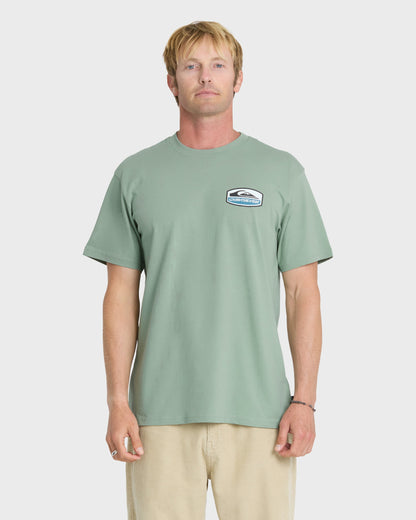 Shapers Crest Short Sleeve Cotton T-Shirt - Iceberg Green