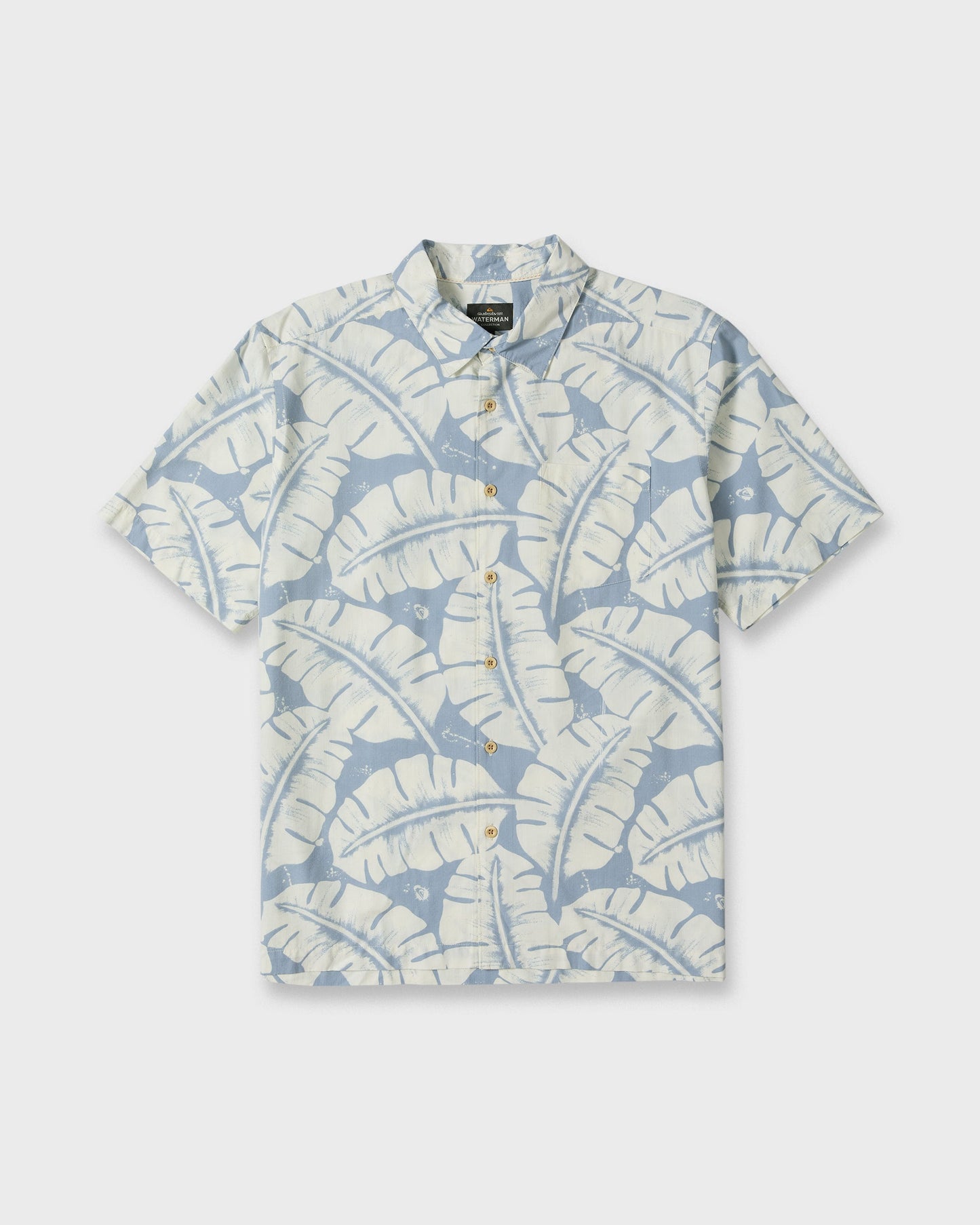 Waterman Fronds Short Sleeve Woven Shirt - Dusty Blue