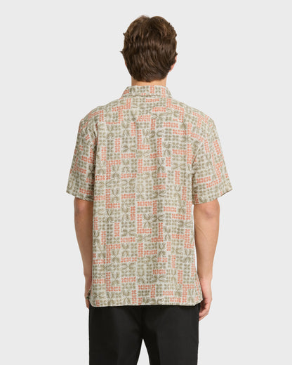 Waterman Boca Short Sleeve Woven Shirt - Moonbeam