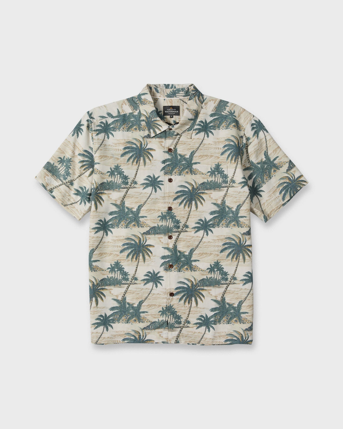 Waterman Island Vues Short Sleeve Woven Shirt - Moonbeam