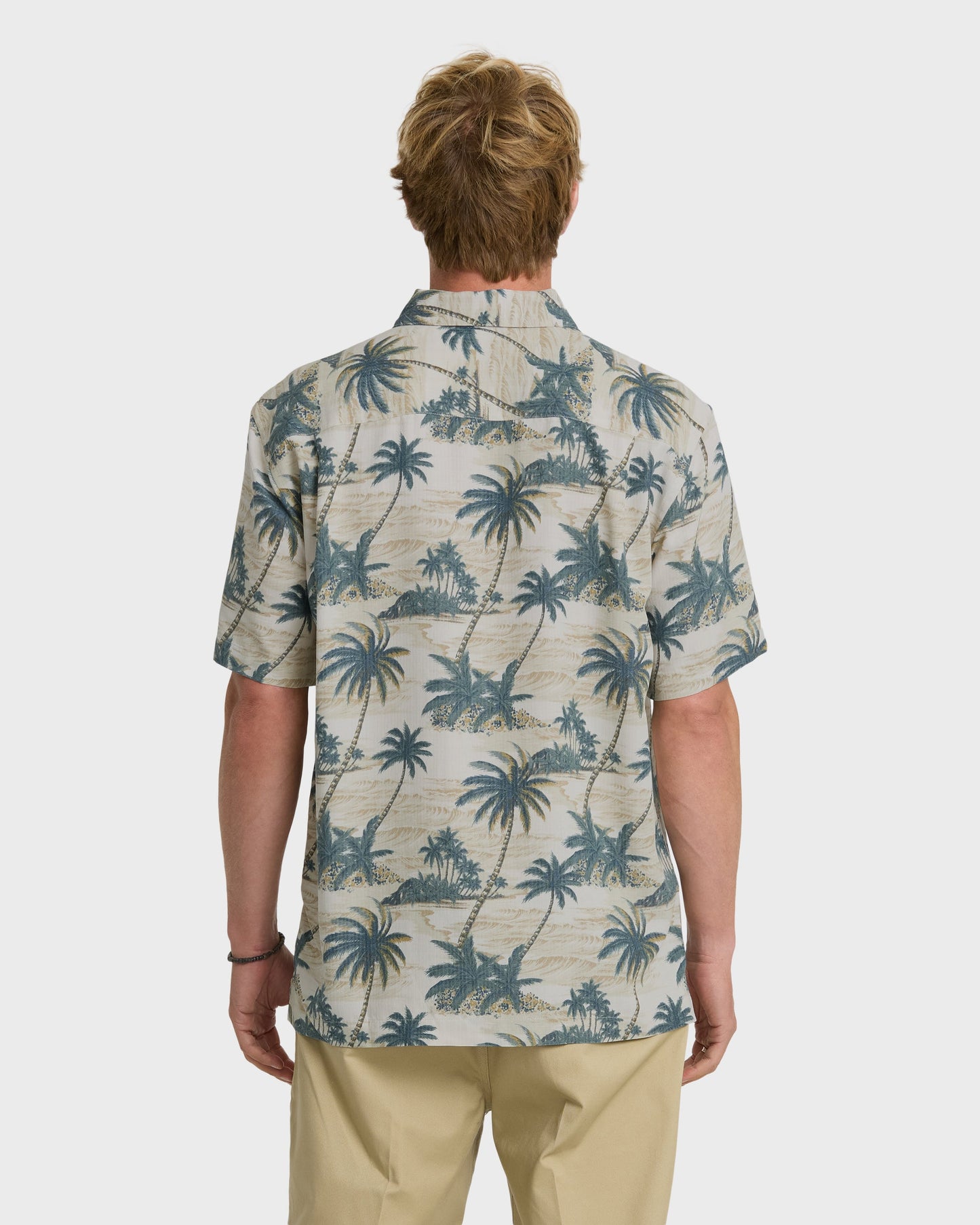 Waterman Island Vues Short Sleeve Woven Shirt - Moonbeam
