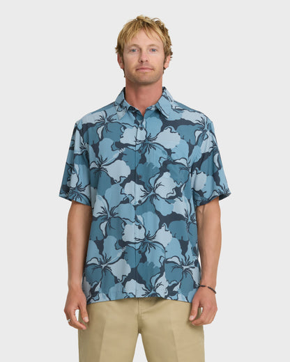 Waterman Mix Performance Pack Short Sleeve Woven Shirt - Blue Nights
