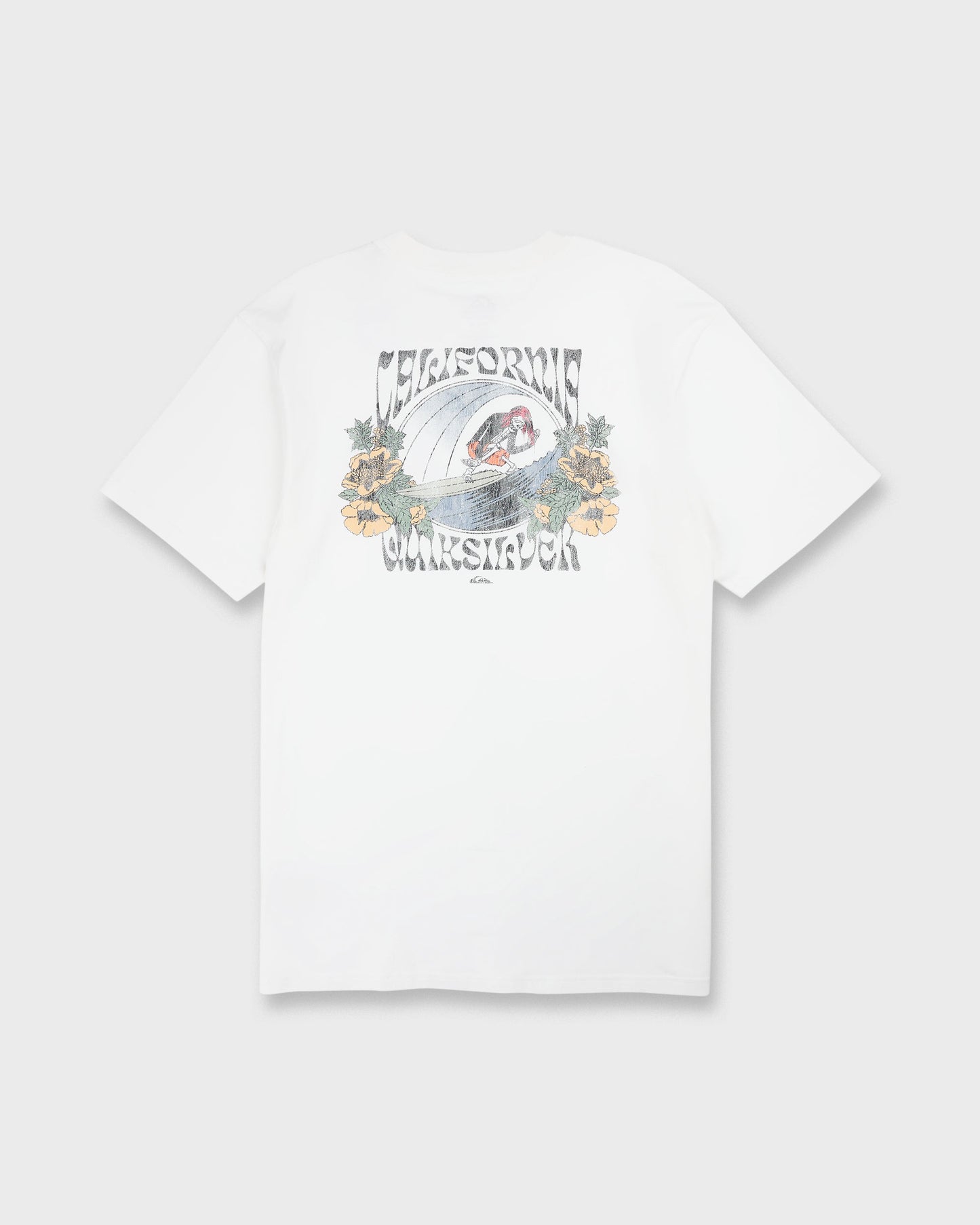 Grateful Cali Classic Short Sleeve Knit T-Shirt - White