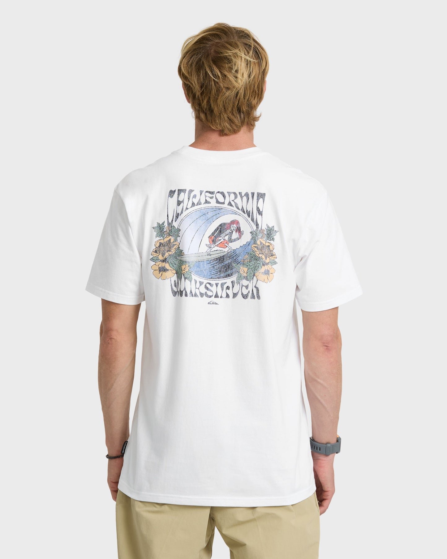 Grateful Cali Classic Short Sleeve Knit T-Shirt - White