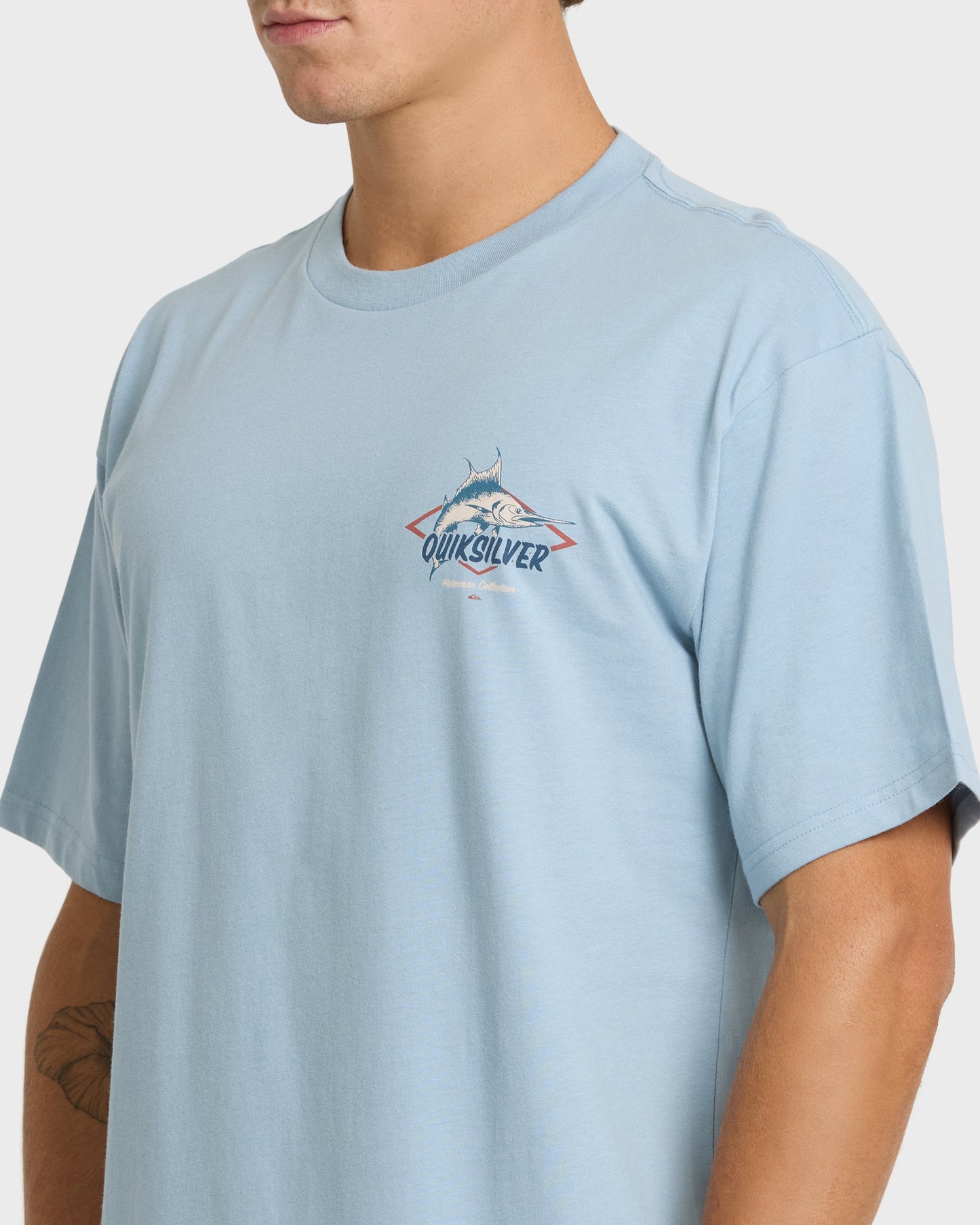 Waterman Air Show Classic Short Sleeve Knit T-Shirt - Dusty Blue