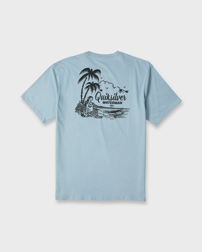 Waterman Outrigger Classic Short Sleeve Knit T-Shirt - Dusty Blue