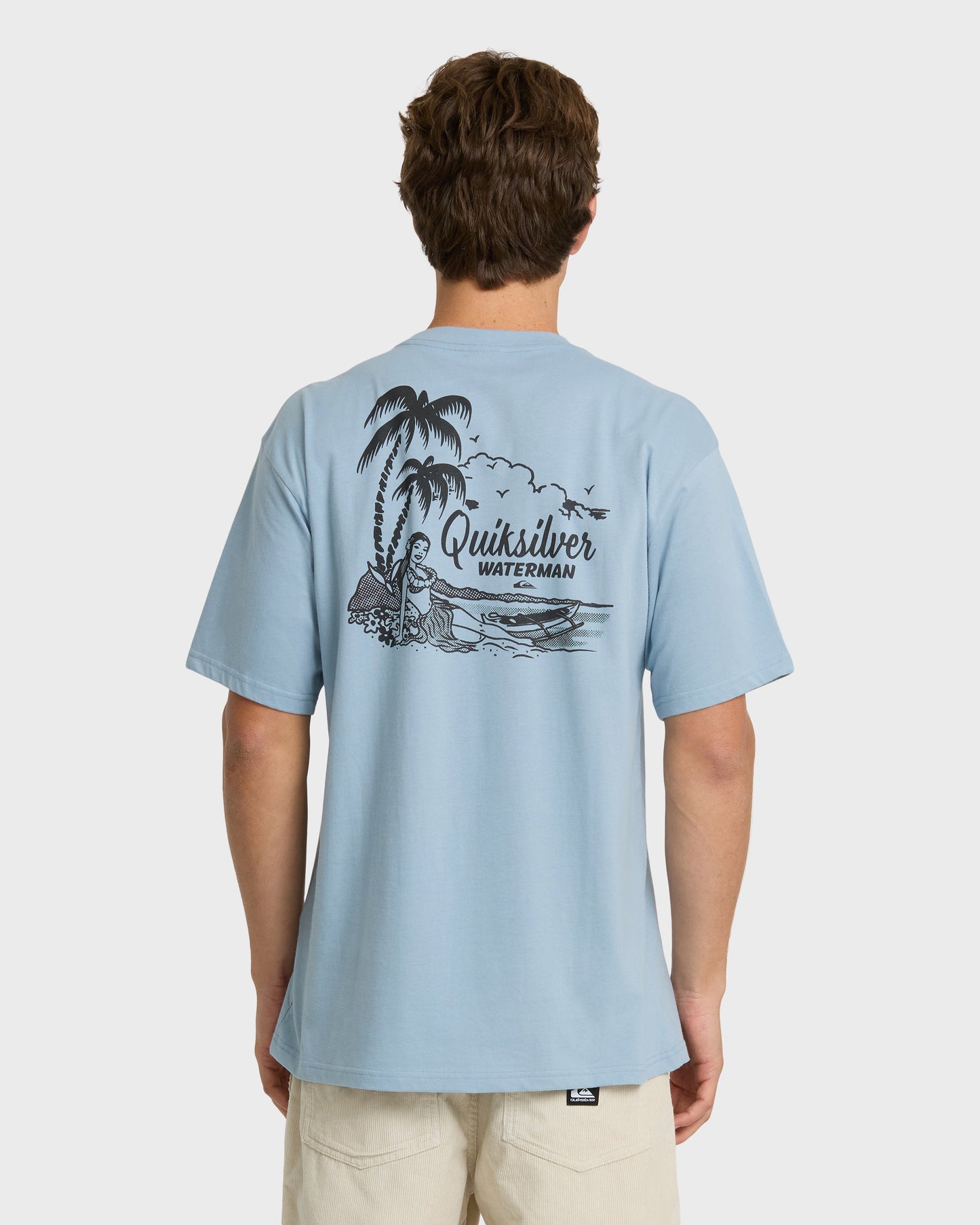 Waterman Outrigger Classic Short Sleeve Knit T-Shirt - Dusty Blue