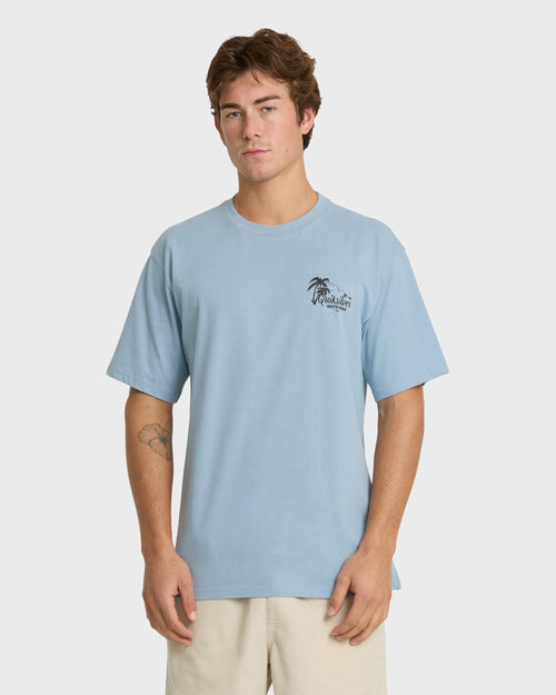 Waterman Outrigger Classic Short Sleeve Knit T-Shirt - Dusty Blue