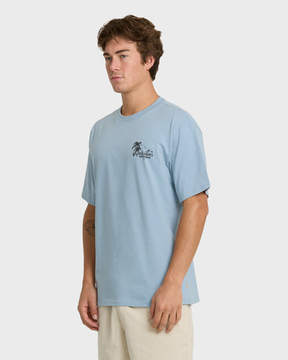 Waterman Outrigger Classic Short Sleeve Knit T-Shirt - Dusty Blue