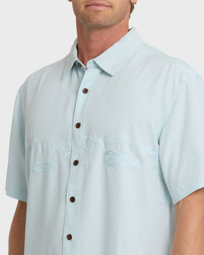 Waterman Offshore Short Sleeve Woven Shirt - Baby Blue