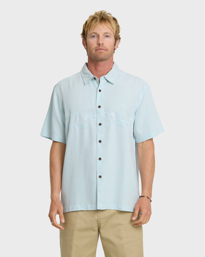 Waterman Offshore Short Sleeve Woven Shirt - Baby Blue