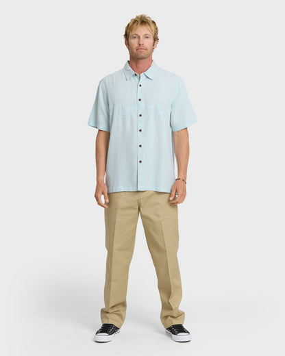 Waterman Offshore Short Sleeve Woven Shirt - Baby Blue